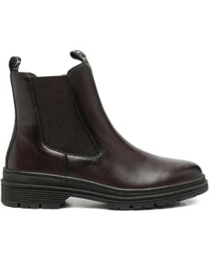 Tamaris Leather Chelsea Boots - Black