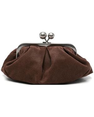 Weekend by Maxmara Pasticcino Leather Clutch Bag - Brown
