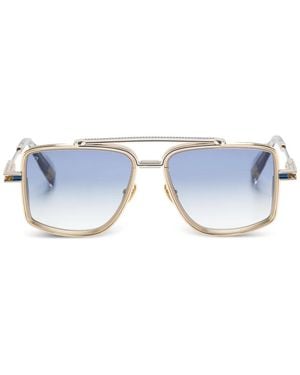 T Henri Eyewear Mulsanne Square-Frame Sunglasses - Blue