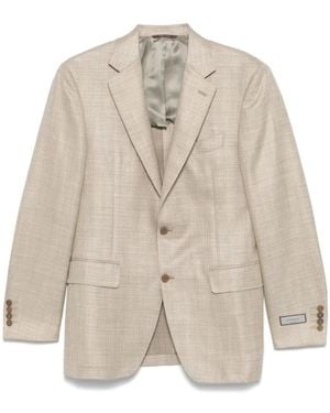 Canali Single-Breasted Blazer - Natural