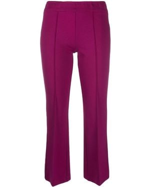 Blanca Vita Mid-Rise Cropped Trousers - Purple