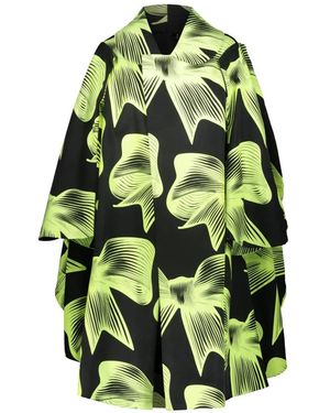 Comme des Garçons Bow-Print Oversized Coat - Green
