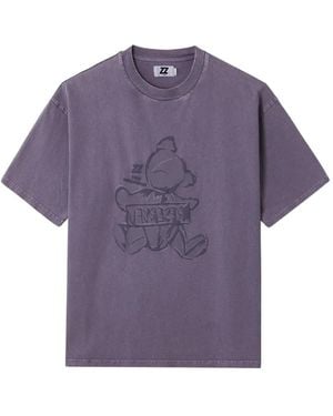 Izzue Embossed-Bear T-Shirt - Purple