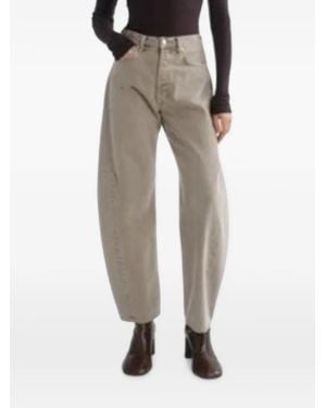 Agolde Luna Curved-Leg Tapered Jeans - Grey