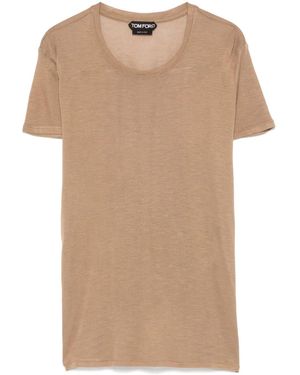 Tom Ford セミシアー Tシャツ - ナチュラル