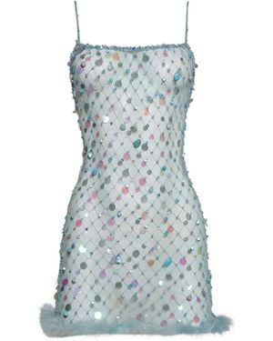 Roberta Einer Sequin-Embellished Mini Dress - Blue