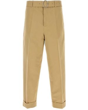 Jil Sander ベルテッド チノパンツ - ナチュラル
