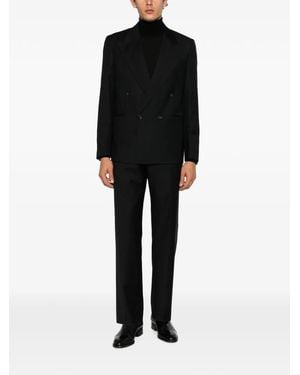 época Maestrale Double-Breasted Suit - Black
