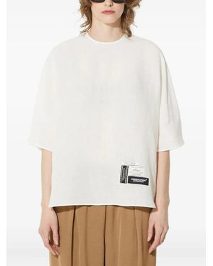 Undercover Short-Sleeve Blouse - White