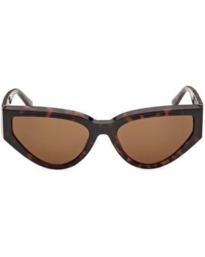 GUESS EYEWEAR Tortoiseshell-Effect Cat-Eye Sunglasses - Brown