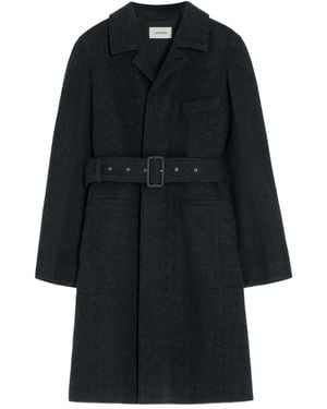 Lemaire Belted Tailored Coat - Black