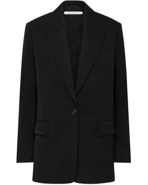 Another Tomorrow Blazer Oversize Con Solapas De Pico - Negro