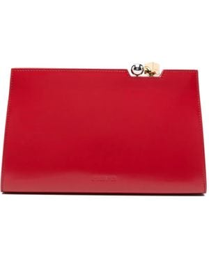 Jacquemus Le Salon Logo-Embossed Shoulder Bag - Red