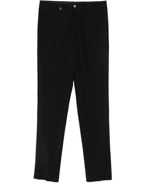 Prada Pantalones De Vestir Con Placa Del Logo Triangular - Negro