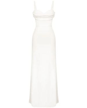 POST MERIDIEM Gathered-Detail Maxi Dress - White