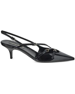 Miu Miu 55Mm Slingback Court Shoes - Black