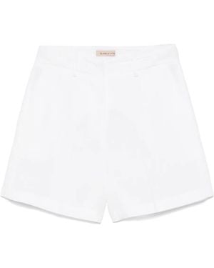 Blanca Vita Pressed-Crease Shorts - White