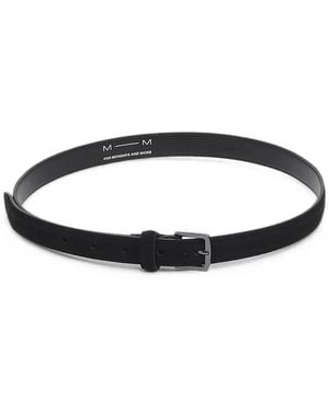 Max Mara Suede Buckle-Fastening Belt - Black