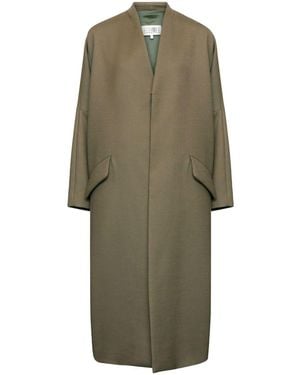 MM6 by Maison Martin Margiela Collarless Single-Breasted Jacket - Green