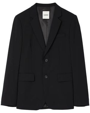 Sandro Virgin Wool Suit Jacket - Black