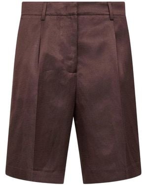 PT Torino Pleated Shorts - Purple