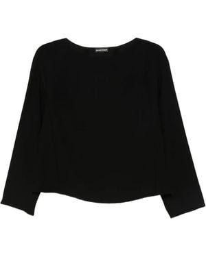 Emporio Armani Boat-Neck Top - Black