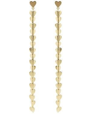 CADAR 18kt Gold Wings Heart Earrings - Metallic