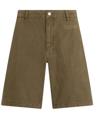 Moschino Logo-Embroidered Cargo Shorts - Green