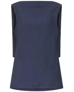 Loulou de Saison Ani Blouse Met Ronde Rug - Blauw