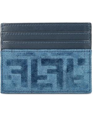 Fendi Logo Card Holder - Blue