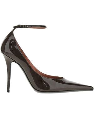 AMINA MUADDI 105Mm Anok Ankle-Strap Pointed-Toe Pumps - Metallic