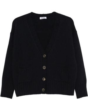 Base London Cardigan Boutonné À Col V - Noir