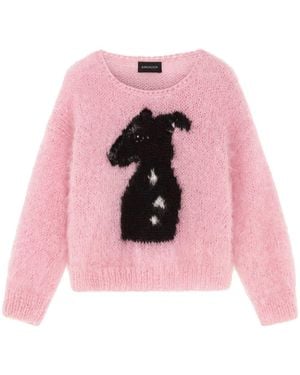 16Arlington Ville Intarsia-Knit Jumper - Pink