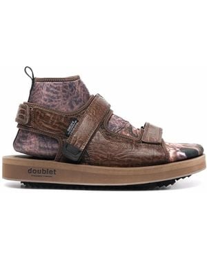 Doublet Dinossaur Layered Sandals - Brown