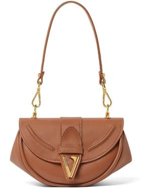 Versace Small Virtus Shoulder Bag - Brown