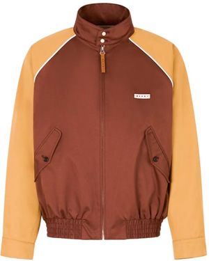 Marni Zip Raglan-Sleeve Jacket - Brown