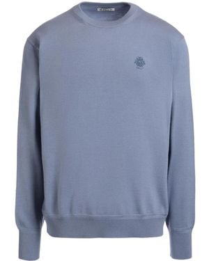Bally Pullover mit Logo-Stickerei - Blau