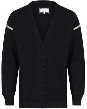 Maison Margiela エルボーパッチ カーディガン - ブラック