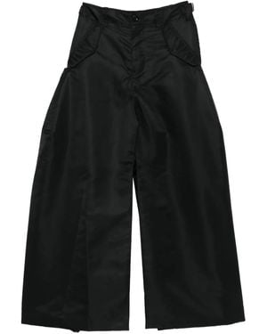 Sacai Weite Hose mit Schnallendetail - Schwarz