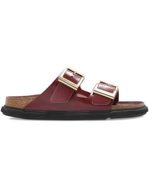 Birkenstock Arizona Pantoletten mit Schnallen - Braun