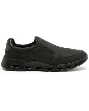 Clarks Nature X Step Leather Trainers - Black