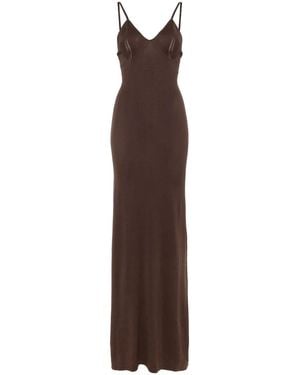 AYA MUSE Knitted Maxi Dress - Brown