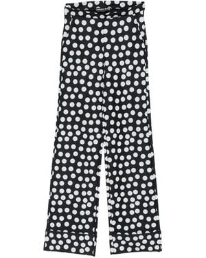 La Petite Robe Di Chiara Boni Broek Met Stippen - Wit