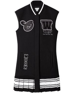 Off-White c/o Virgil Abloh Patch Wool Mini Dress - Black