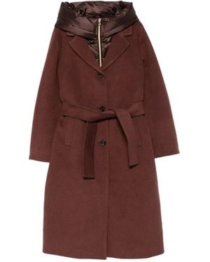 Marella Einreihiger Desiderio Mantel mit Gürtel - Rot
