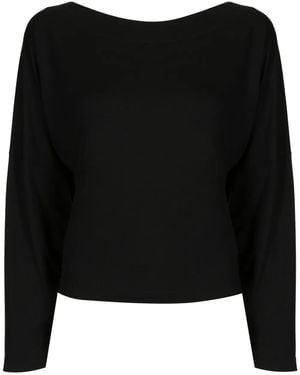 Gloria Coelho T-Shirt À Encolure Bateau - Noir