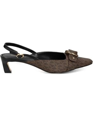 MICHAEL Michael Kors Jaden Slingback Kitten-Heel Pumps - Brown