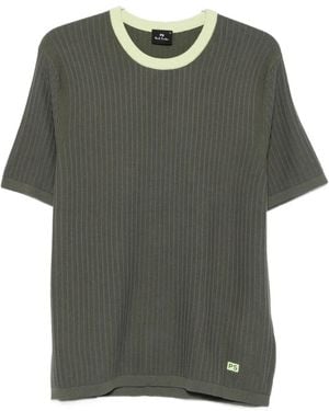 Paul Smith T-Shirt Aus Geripptem Strick - Grün