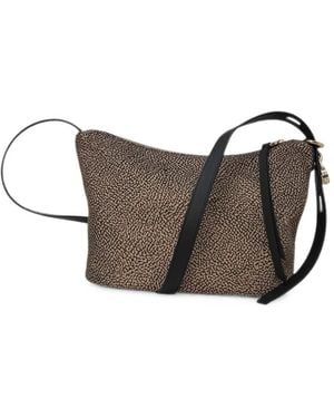 Borbonese Op Occhio Di Pernice Shoulder Bag - Brown