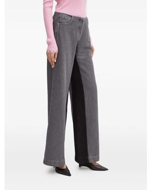 Patrizia Pepe Jean Droit À Empiècements Patchwork - Gris